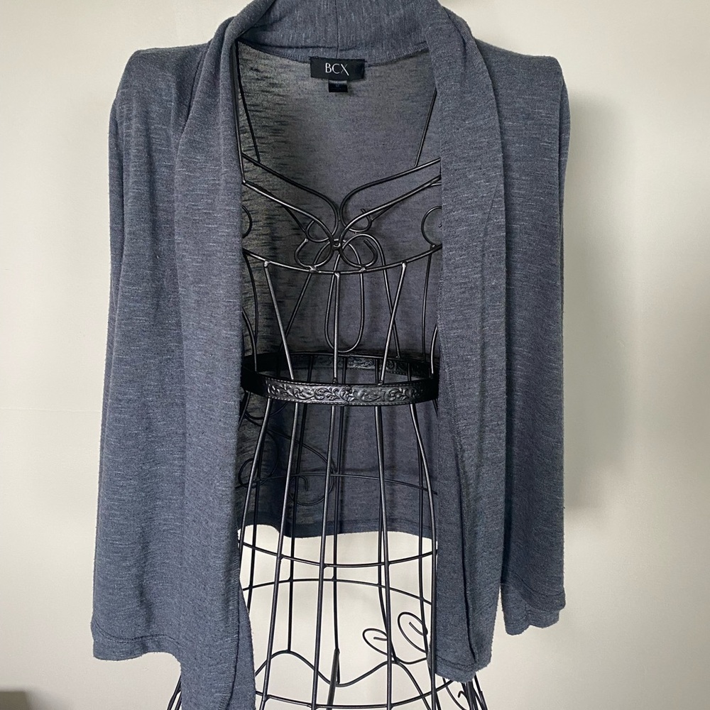 BCX Gray Lightweight Cardigan